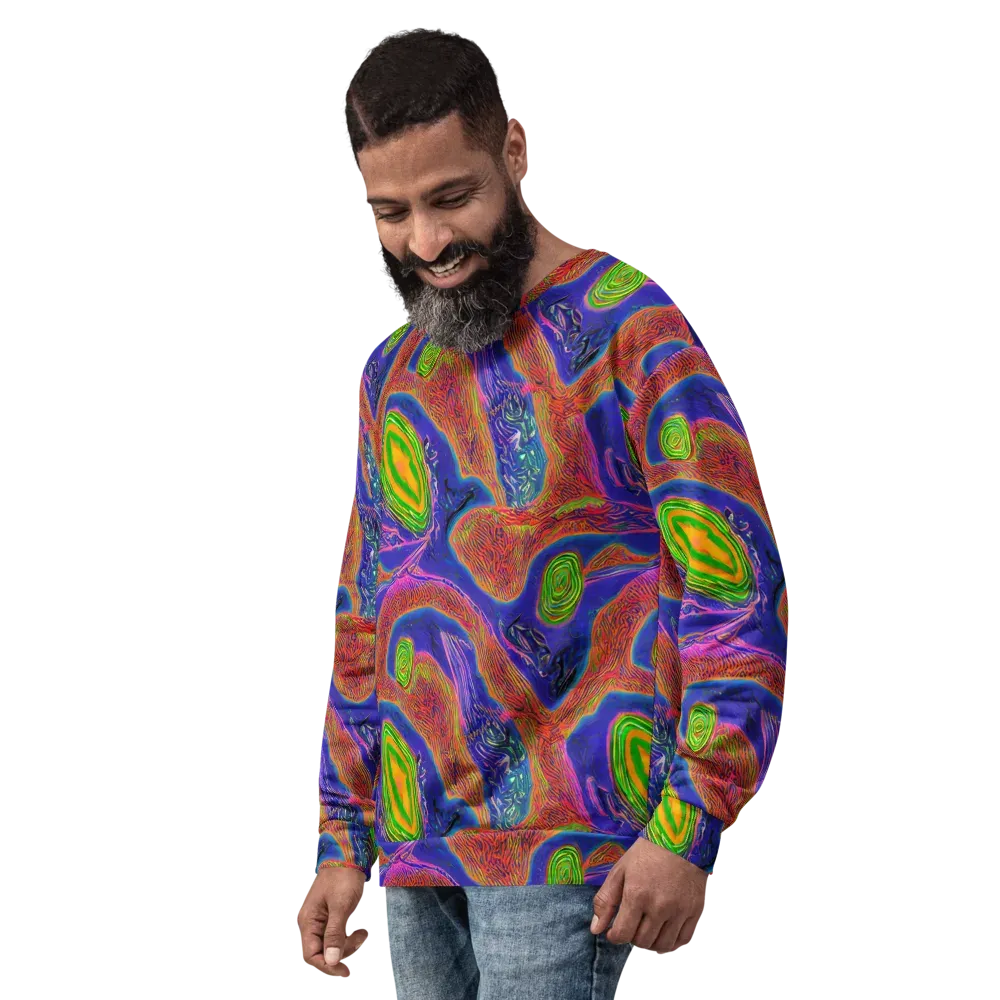 Ultraviolet Safari on Sweatshirt — Left Front