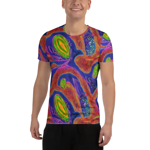 Ultraviolet Safari on a Men's Athletic T-Shirt