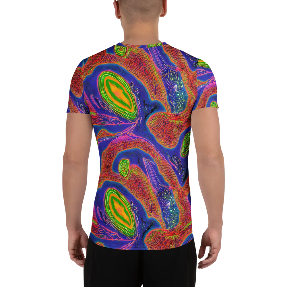Ultraviolet Safari on Men's Athletic T-Shirt — Back