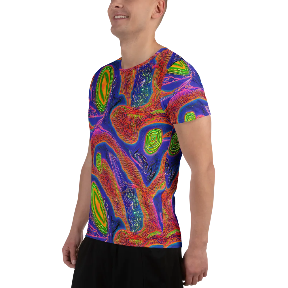 Ultraviolet Safari on Men's Athletic T-Shirt — Left