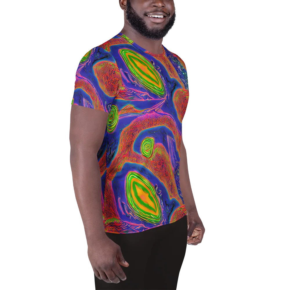 Ultraviolet Safari on Men's Athletic T-Shirt — Right