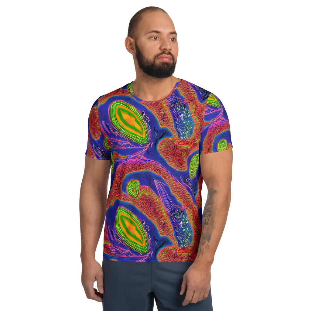 Ultraviolet Safari on Men's Athletic T-Shirt — Front