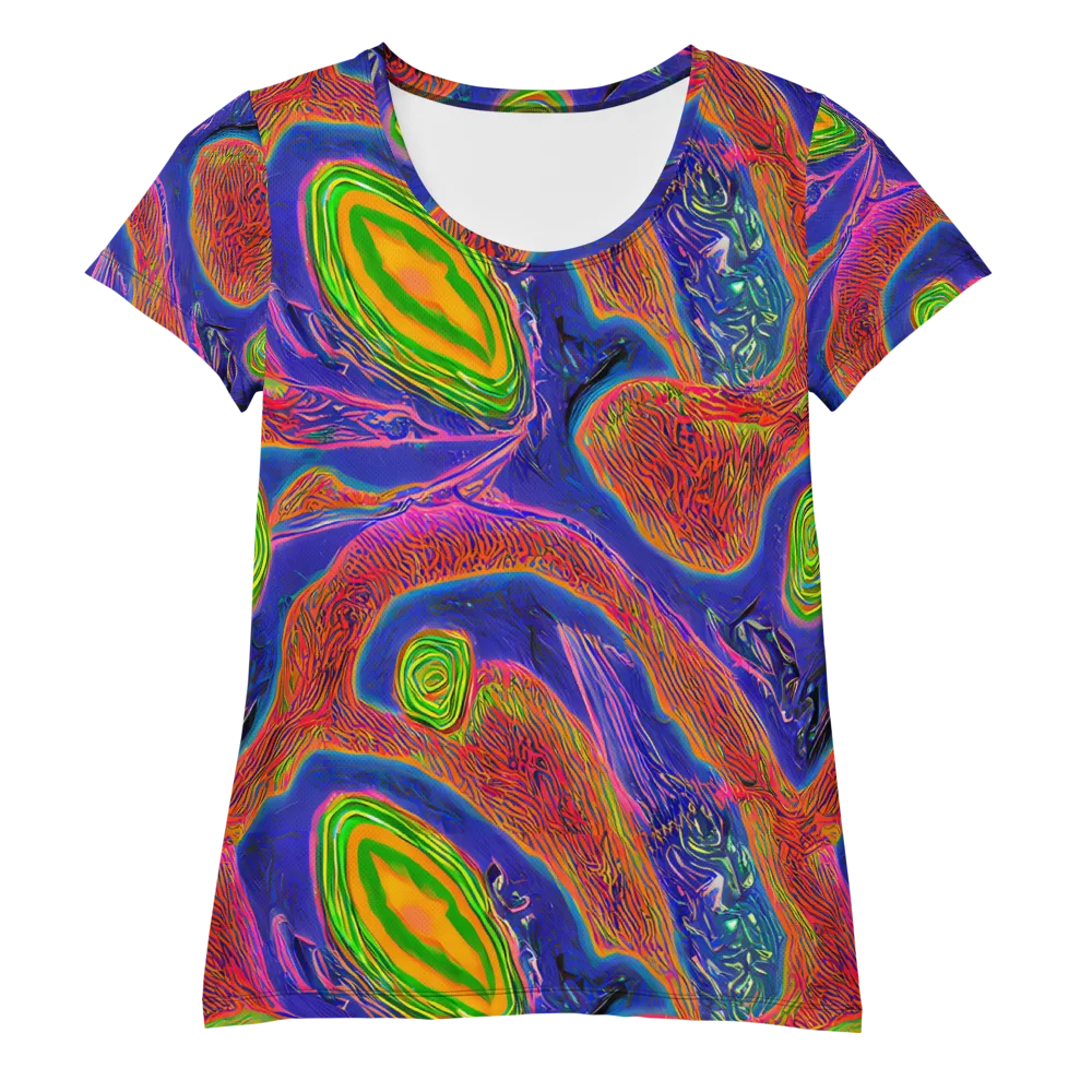 Ultraviolet Safari on Women's Athletic T-Shirt — Front