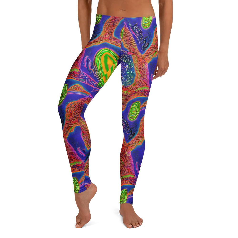 Ultraviolet Safari on Leggings — Front