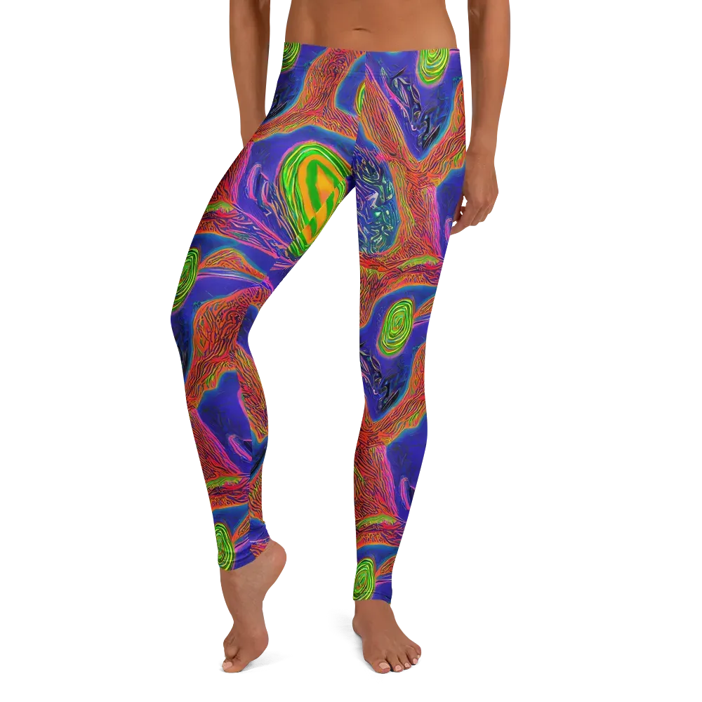 Ultraviolet Safari on Leggings — Front