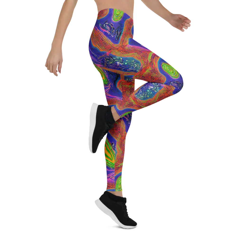 Ultraviolet Safari on Leggings — Right