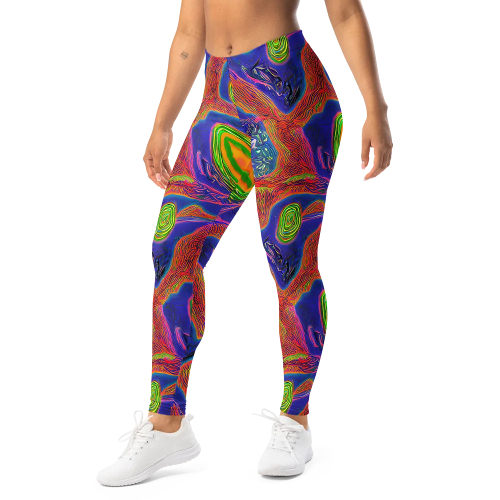 Ultraviolet Safari on Leggings — Left Front