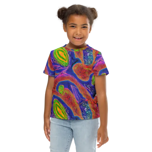 Ultraviolet Safari on a Kids Crew Neck T-Shirt