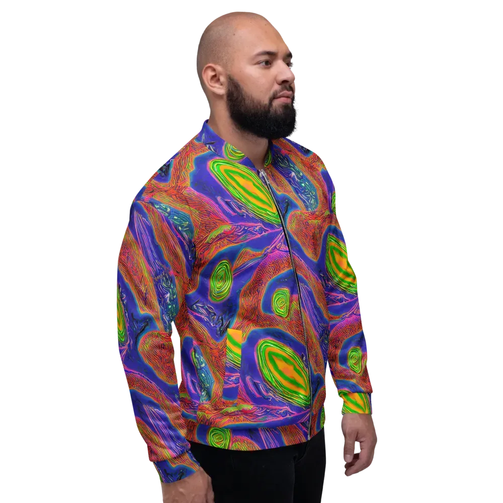 Ultraviolet Safari on Bomber Jacket — Right
