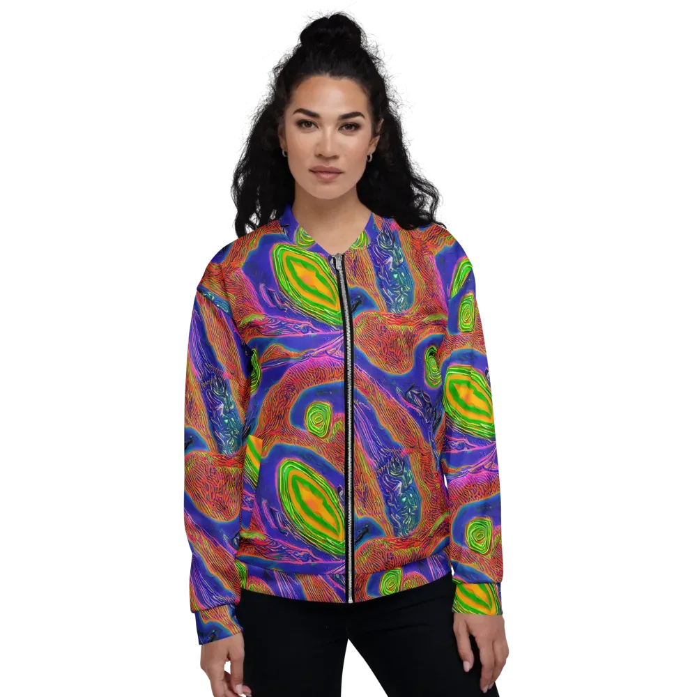 Ultraviolet Safari on Bomber Jacket — Front