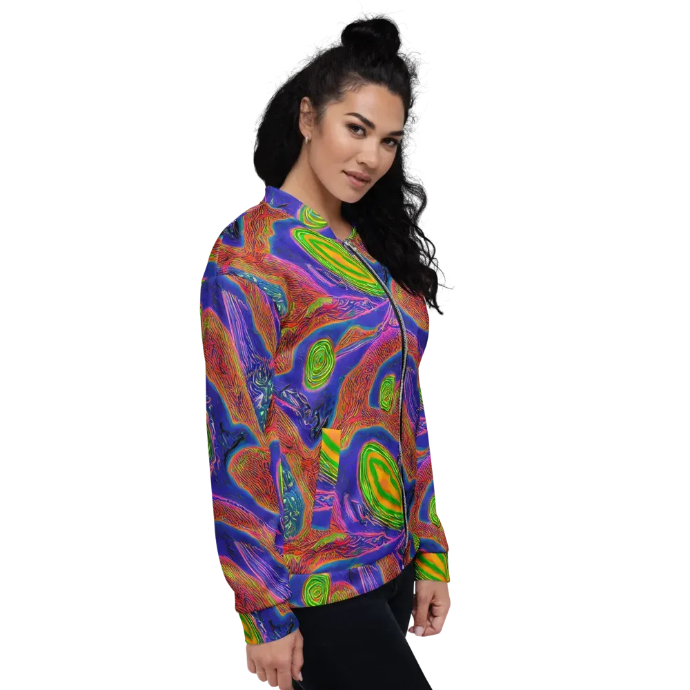 Ultraviolet Safari on Bomber Jacket — Right