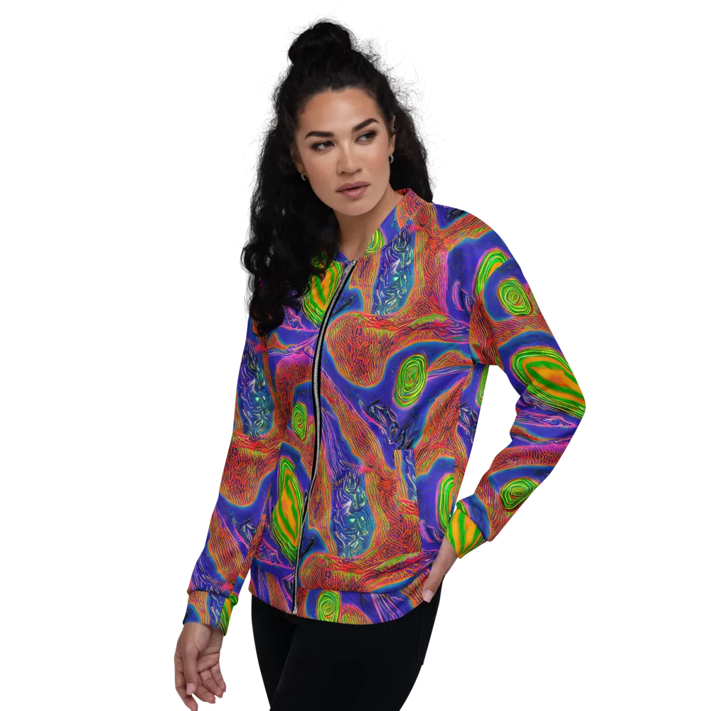 Ultraviolet Safari on Bomber Jacket — Left