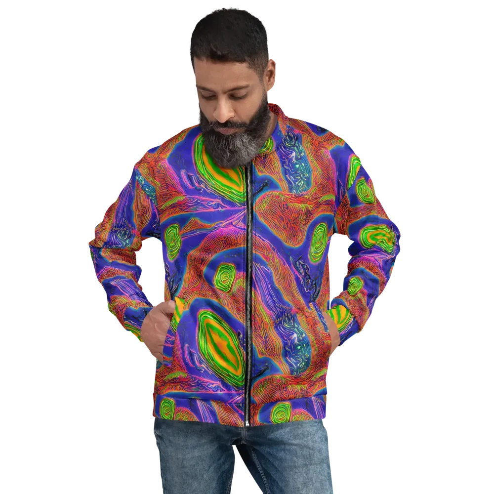 Ultraviolet Safari on Bomber Jacket — Front