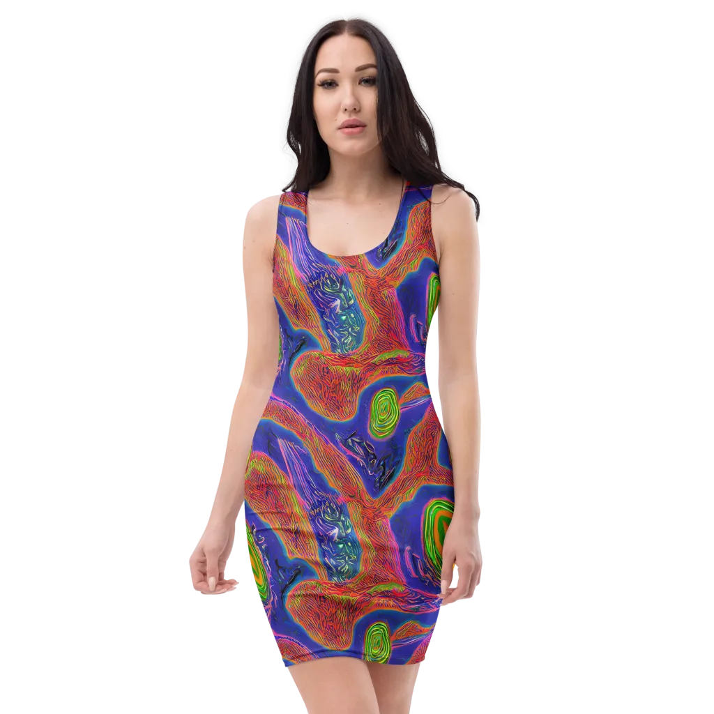 Ultraviolet Safari on Bodycon Dress — Front