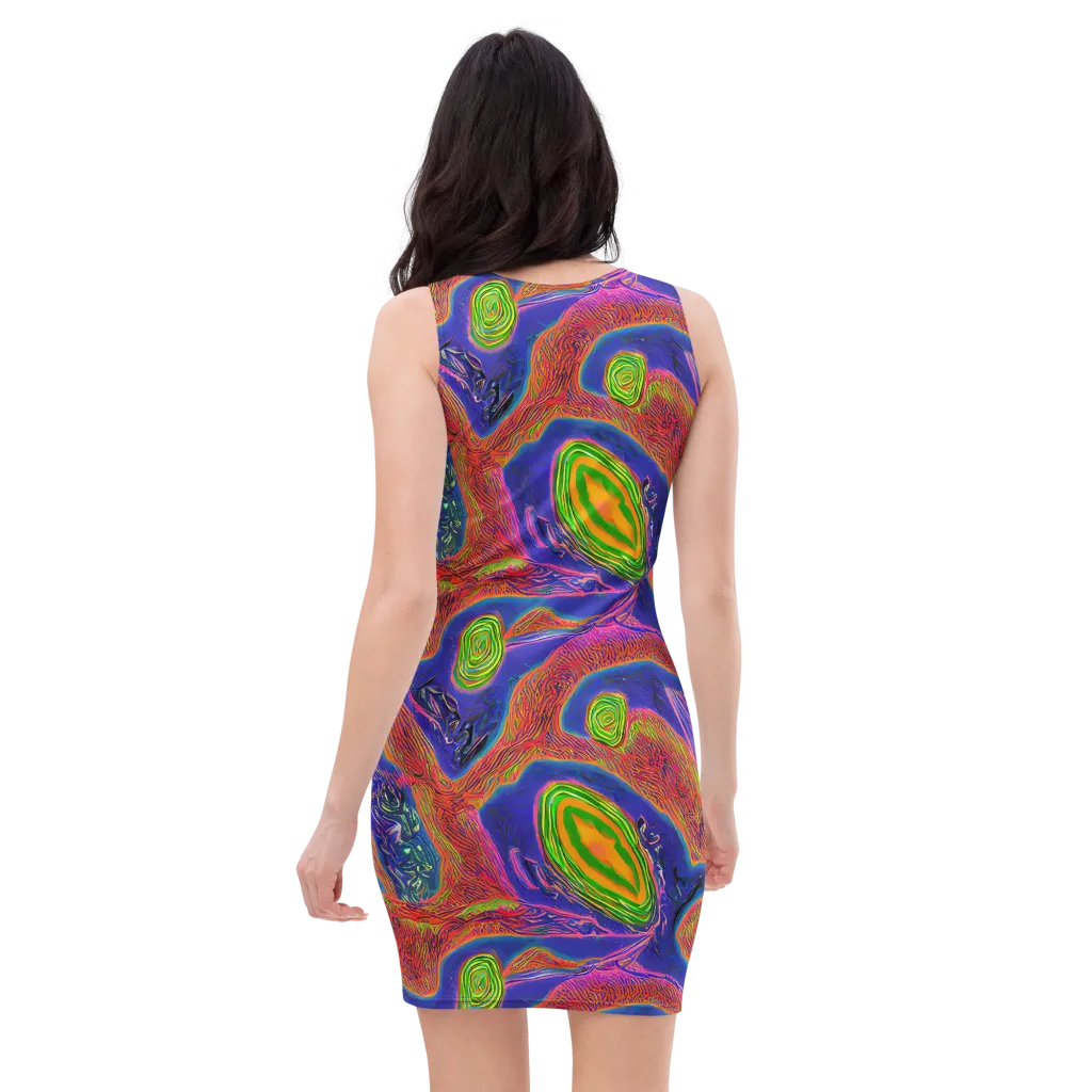 Ultraviolet Safari on Bodycon Dress — Back