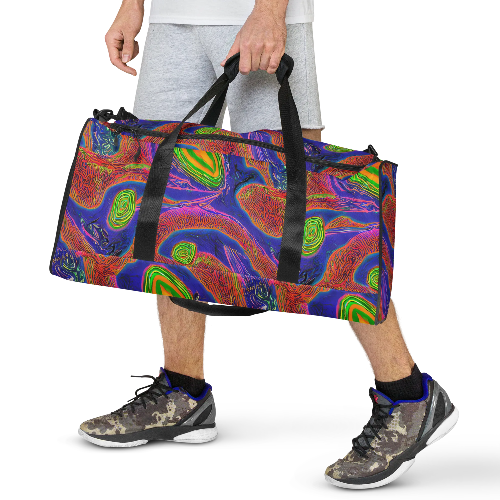 Ultraviolet Safari on Duffle Bag — Front