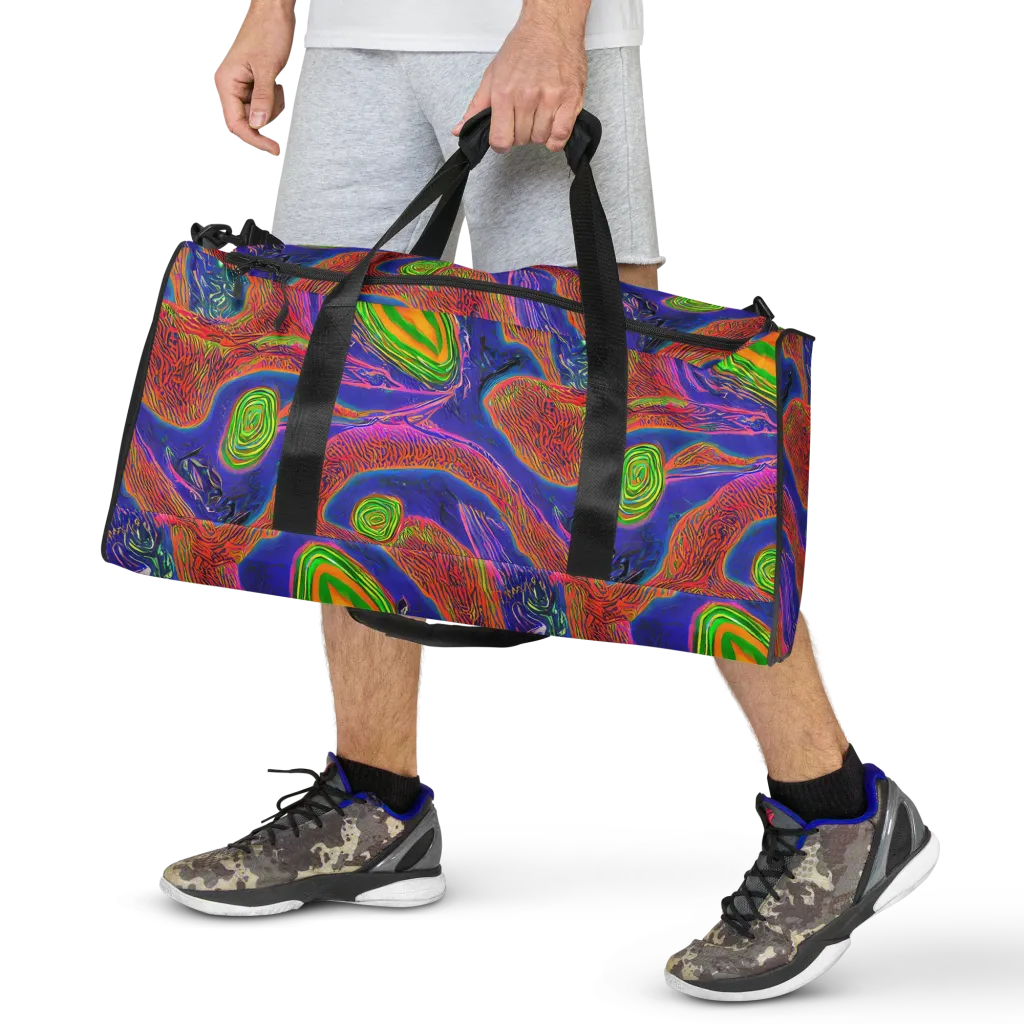 Ultraviolet Safari on Duffle Bag — Front