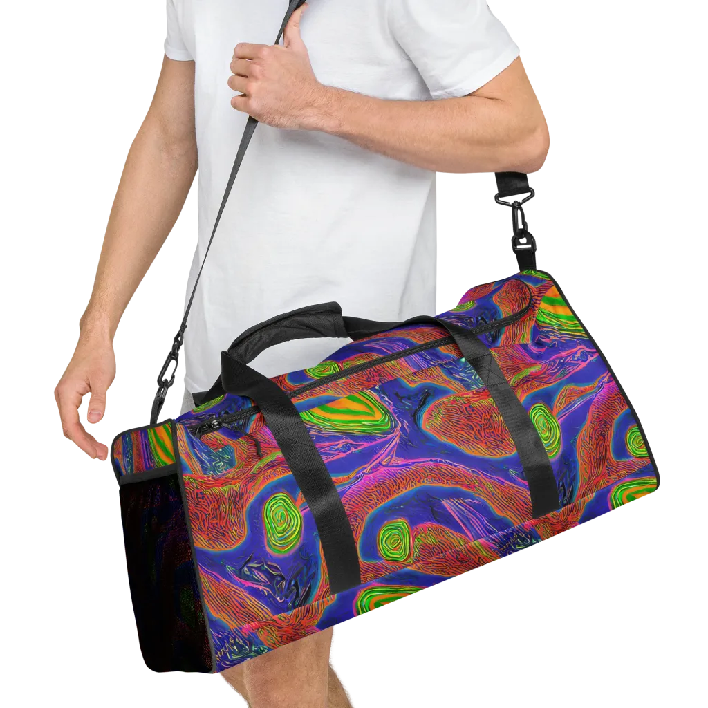 Ultraviolet Safari on Duffle Bag — Right Front