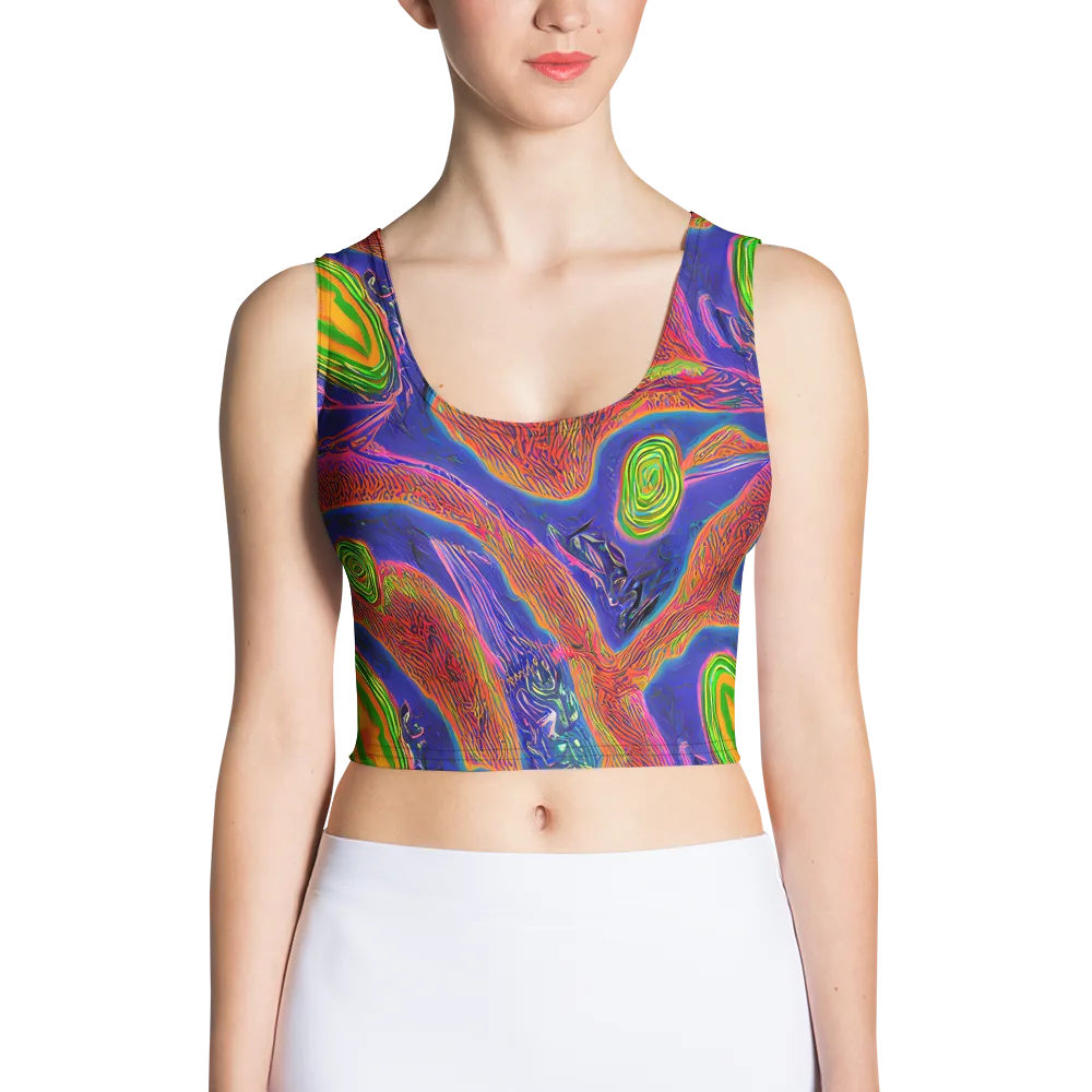 Ultraviolet Safari on Crop Top — Front