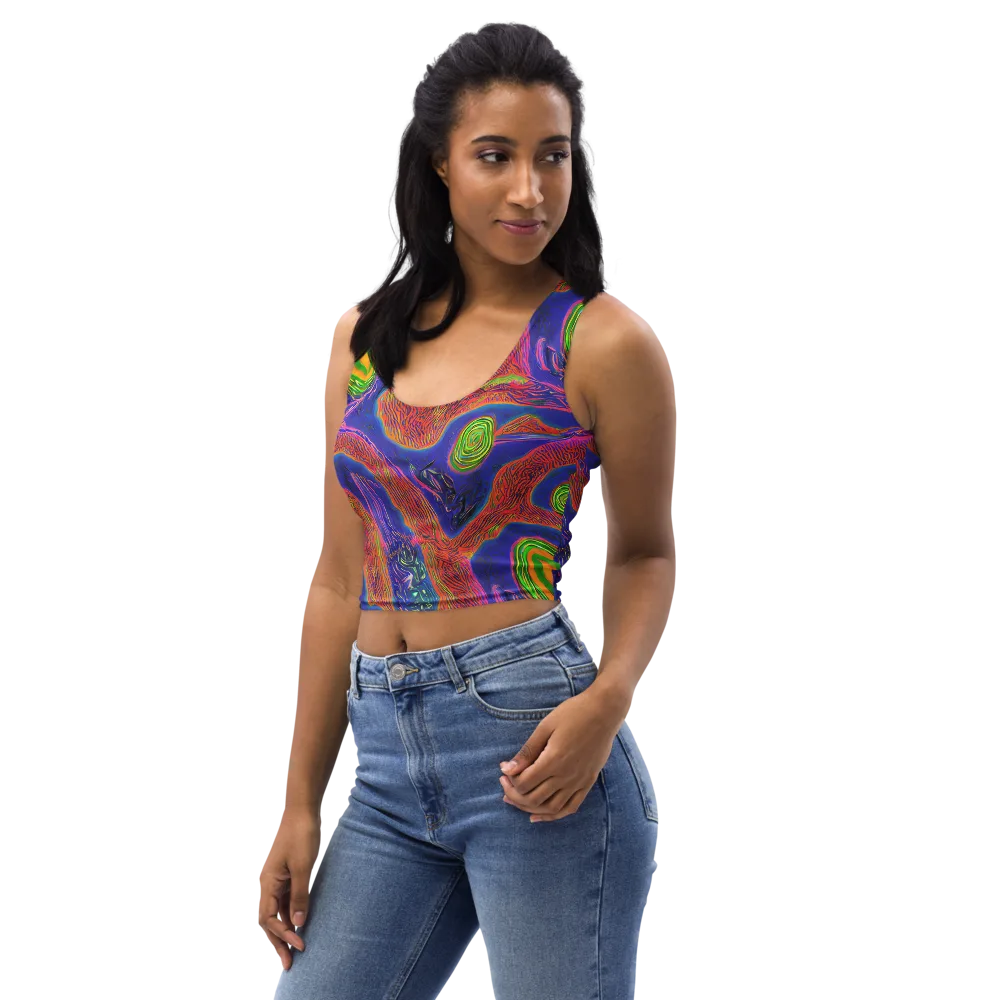 Ultraviolet Safari on Crop Top — Left Front