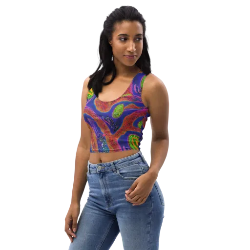 Ultraviolet Safari on a Crop Top
