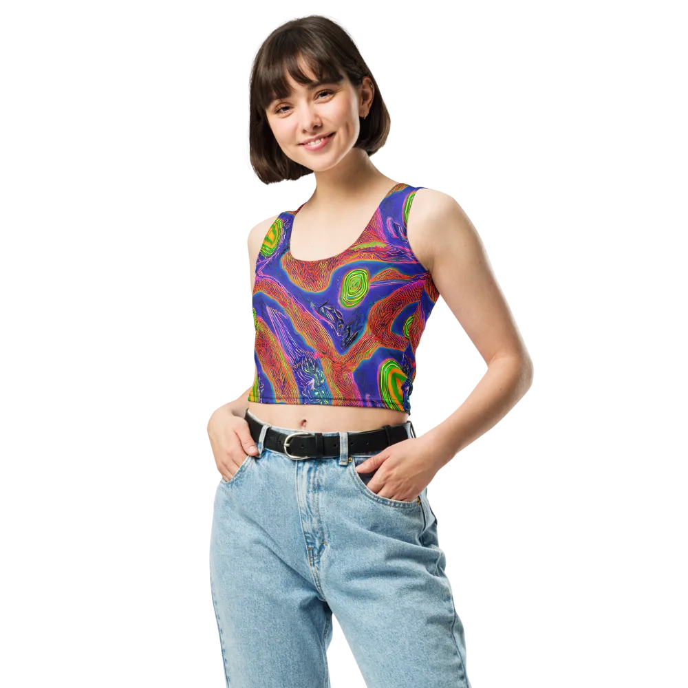 Ultraviolet Safari on Crop Top — Front