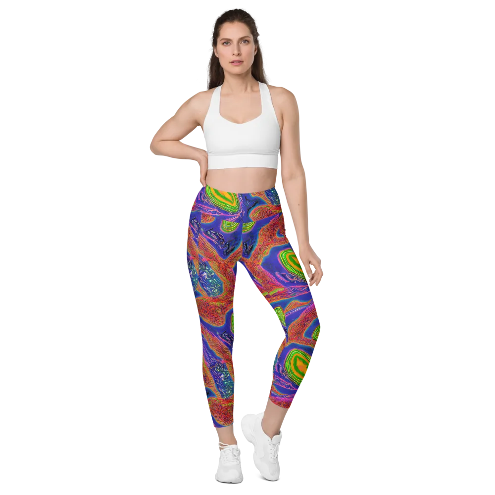 Ultraviolet Safari on Leggings with Pockets — Front