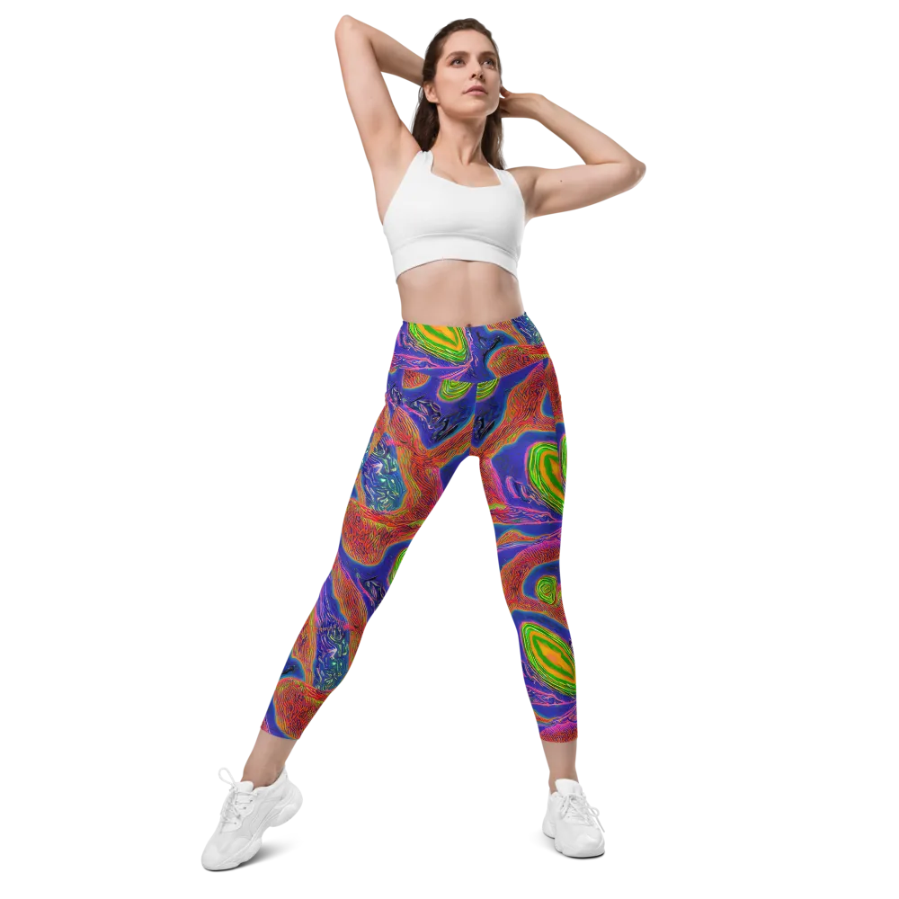 Ultraviolet Safari on Leggings with Pockets — Front