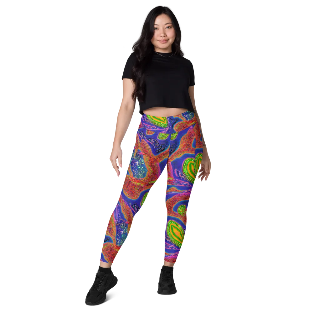 Ultraviolet Safari on Leggings with Pockets — Front