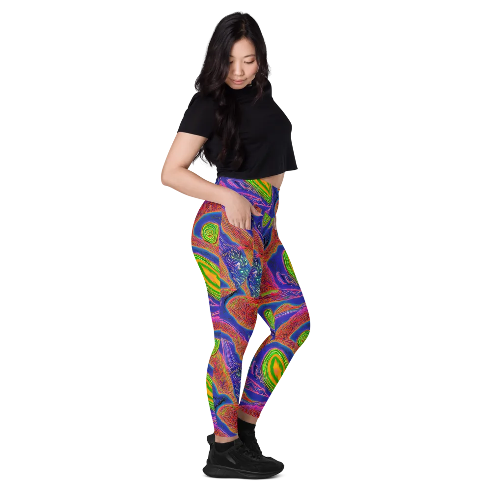 Ultraviolet Safari on Leggings with Pockets — Right