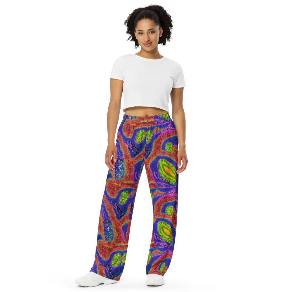 Ultraviolet Safari on Wide-Leg Pants — Front