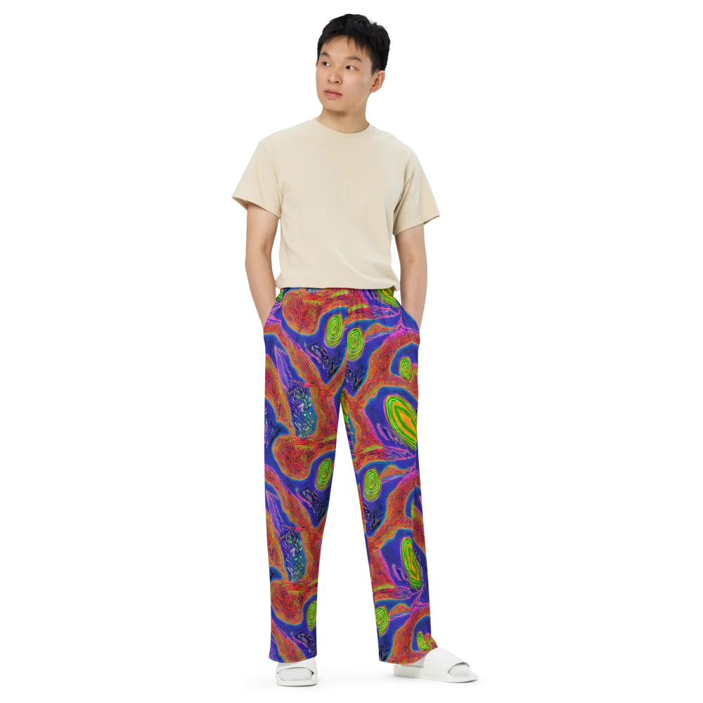 Ultraviolet Safari on Wide-Leg Pants — Front