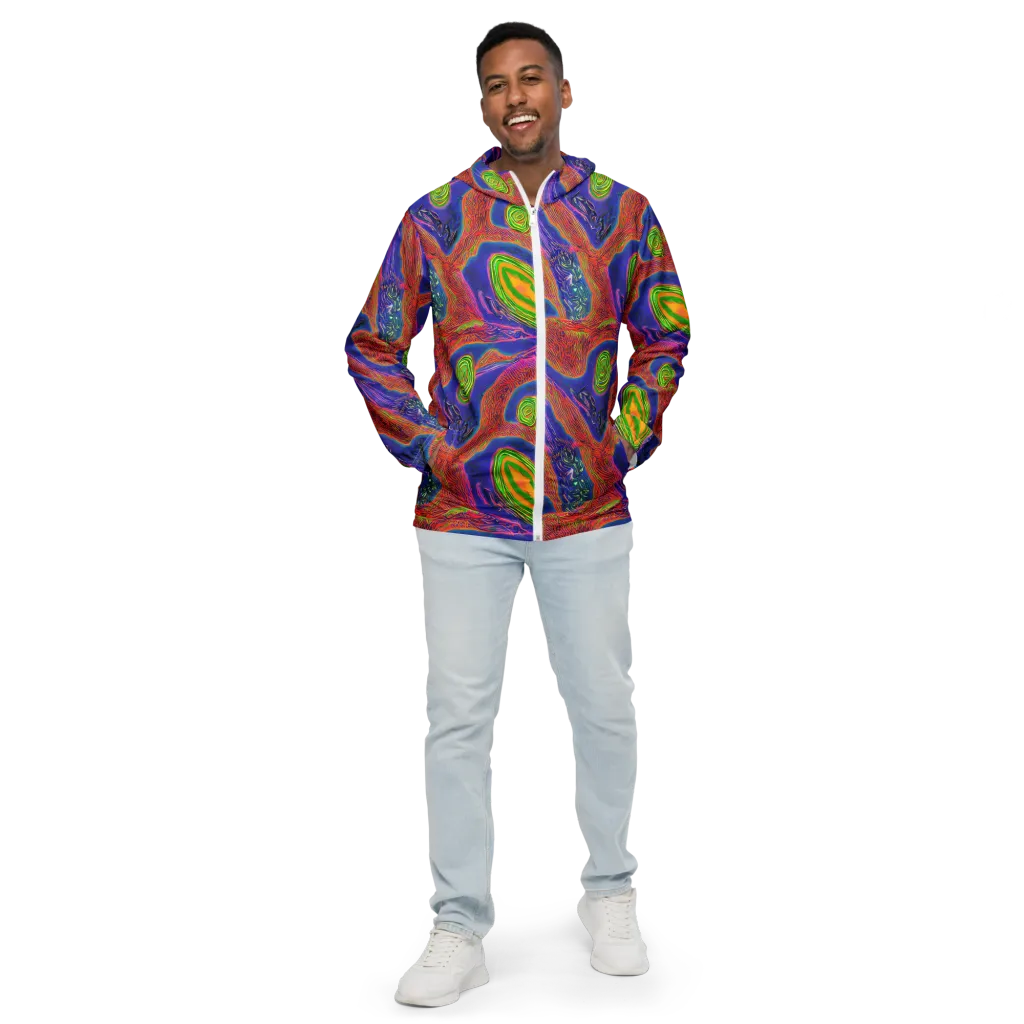Ultraviolet Safari on Men's Windbreaker — Front