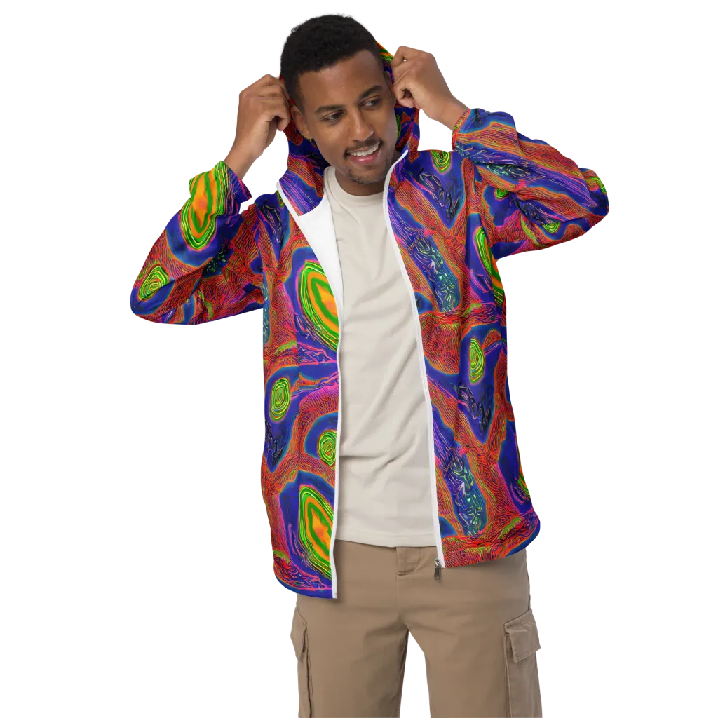 Ultraviolet Safari on Men's Windbreaker — Front
