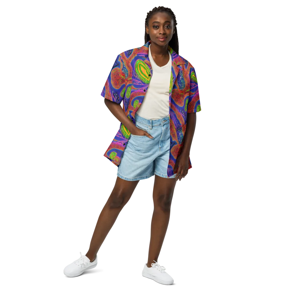 Ultraviolet Safari on Button Shirt — Front