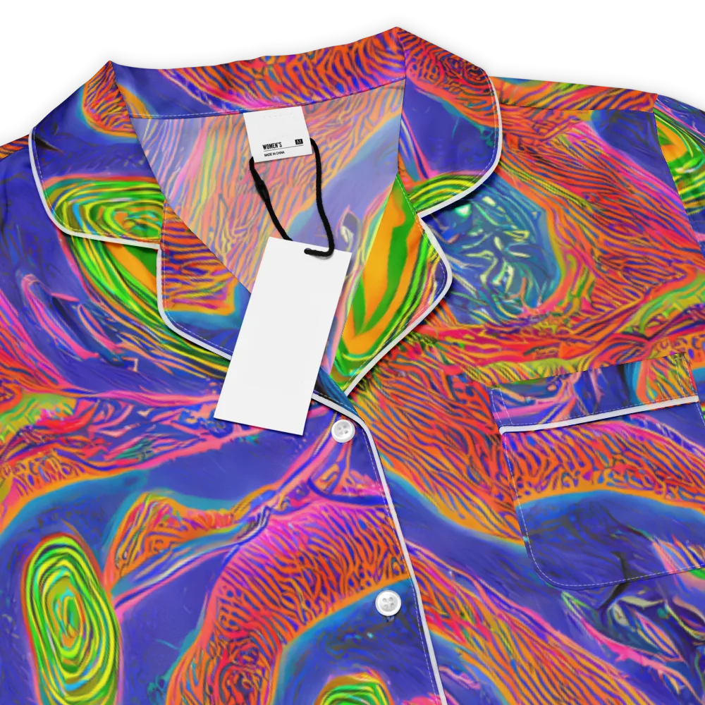 Ultraviolet Safari on Women's Short Sleeve Pajama Top — Product details