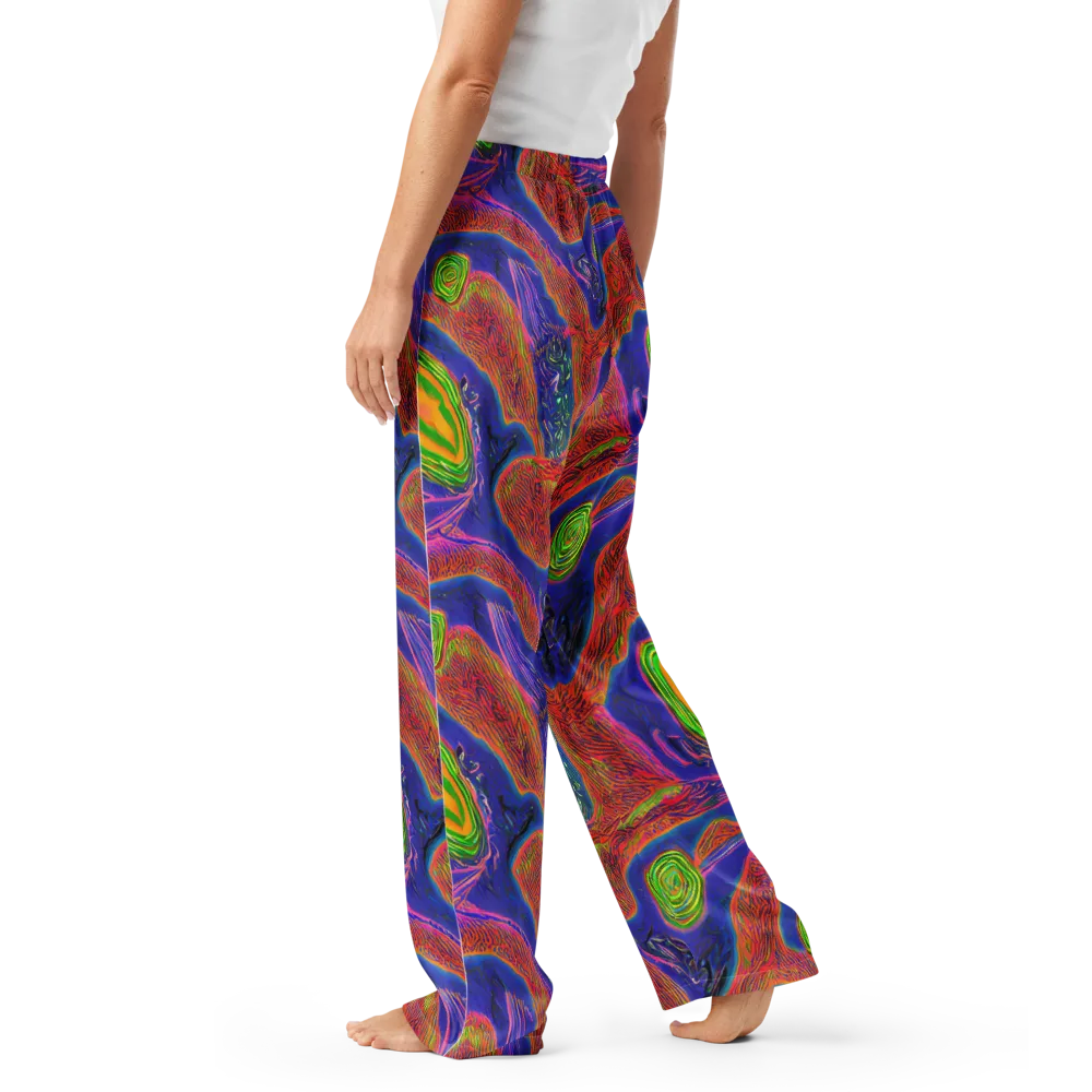 Ultraviolet Safari on Women's Pajama Pants — Left