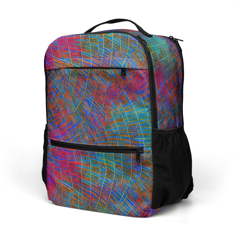 Electric Cartography on Utility Backpack — Left Front