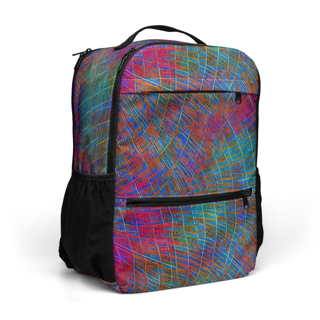 Electric Cartography on Utility Backpack — Right Front