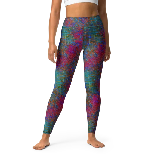 Electric Cartography on a Yoga Leggings