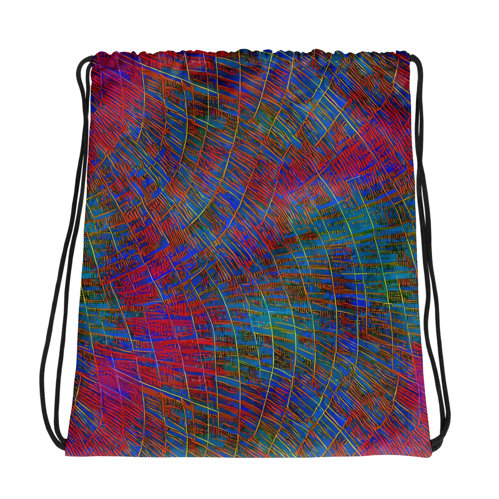 Electric Cartography on Drawstring Bag — Photo