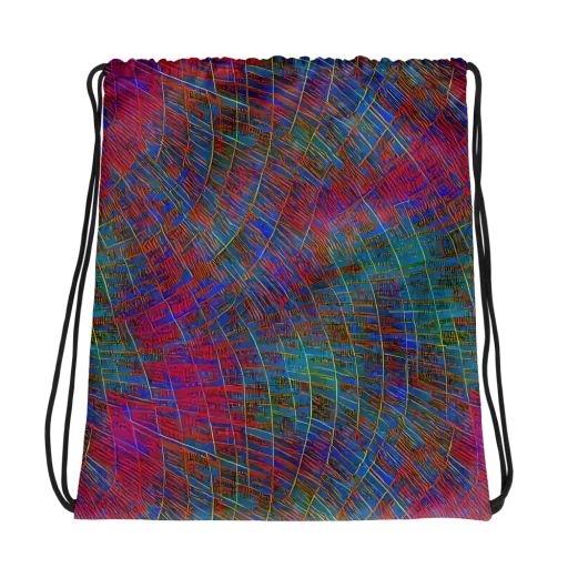 Electric Cartography on a Drawstring Bag
