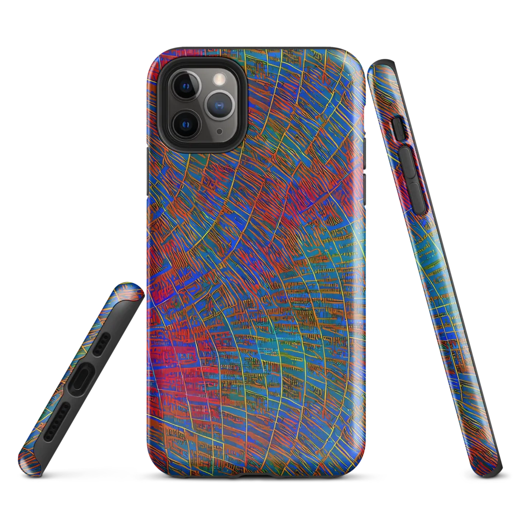 Electric Cartography on Tough Case for iPhone® — Front
