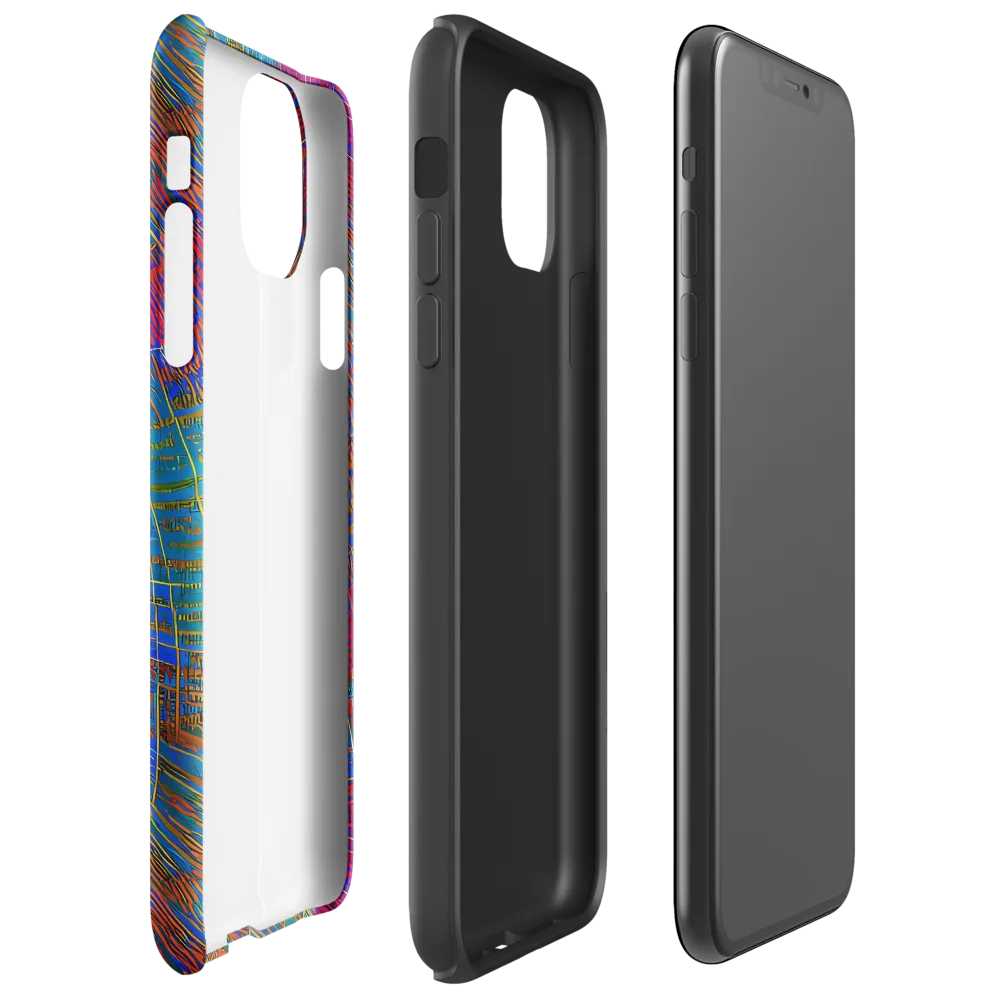 Electric Cartography on Tough Case for iPhone® — Right