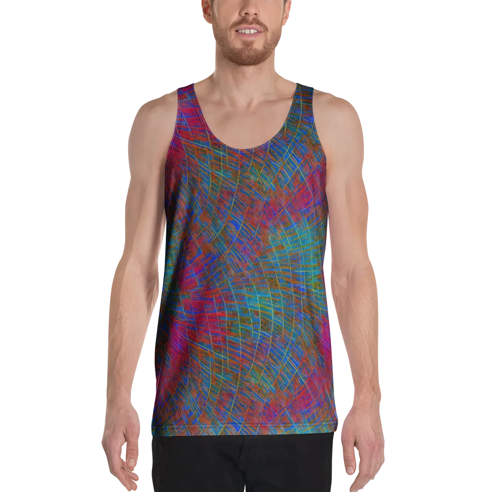 Electric Cartography on Men's Tank Top — Front