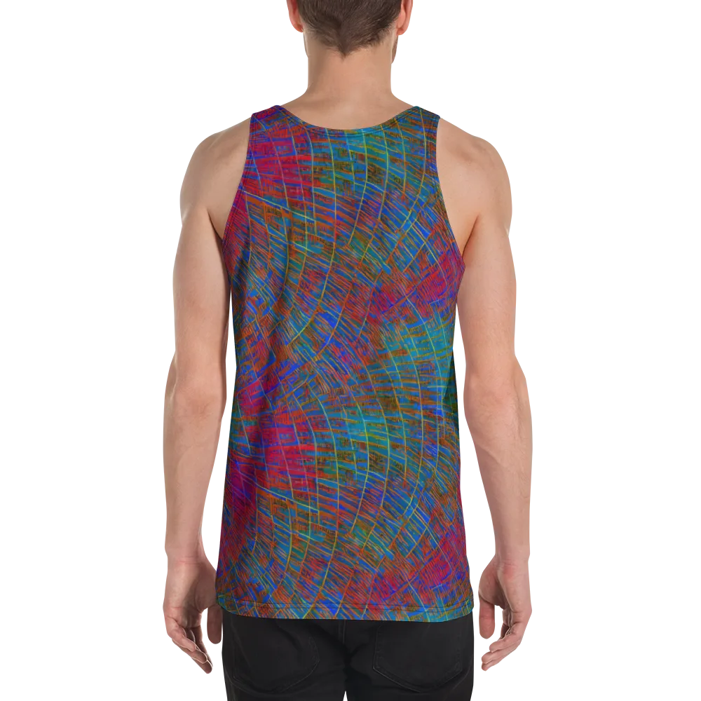 Electric Cartography on Men's Tank Top — Back