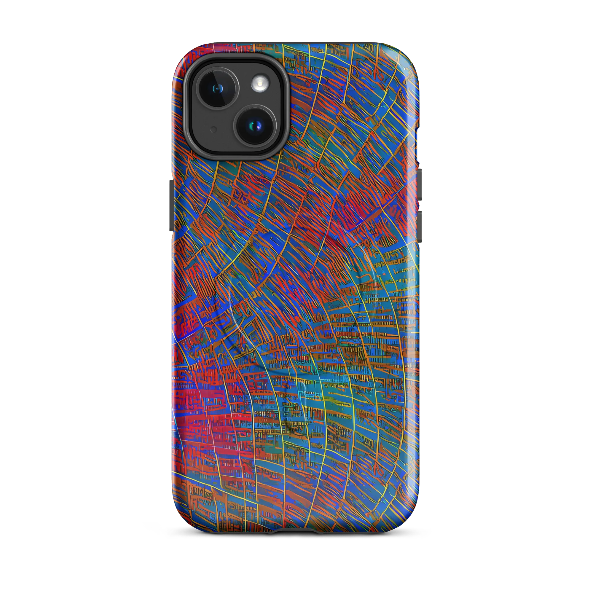 Electric Cartography on MagSafe Tough Case for iPhone® — Front