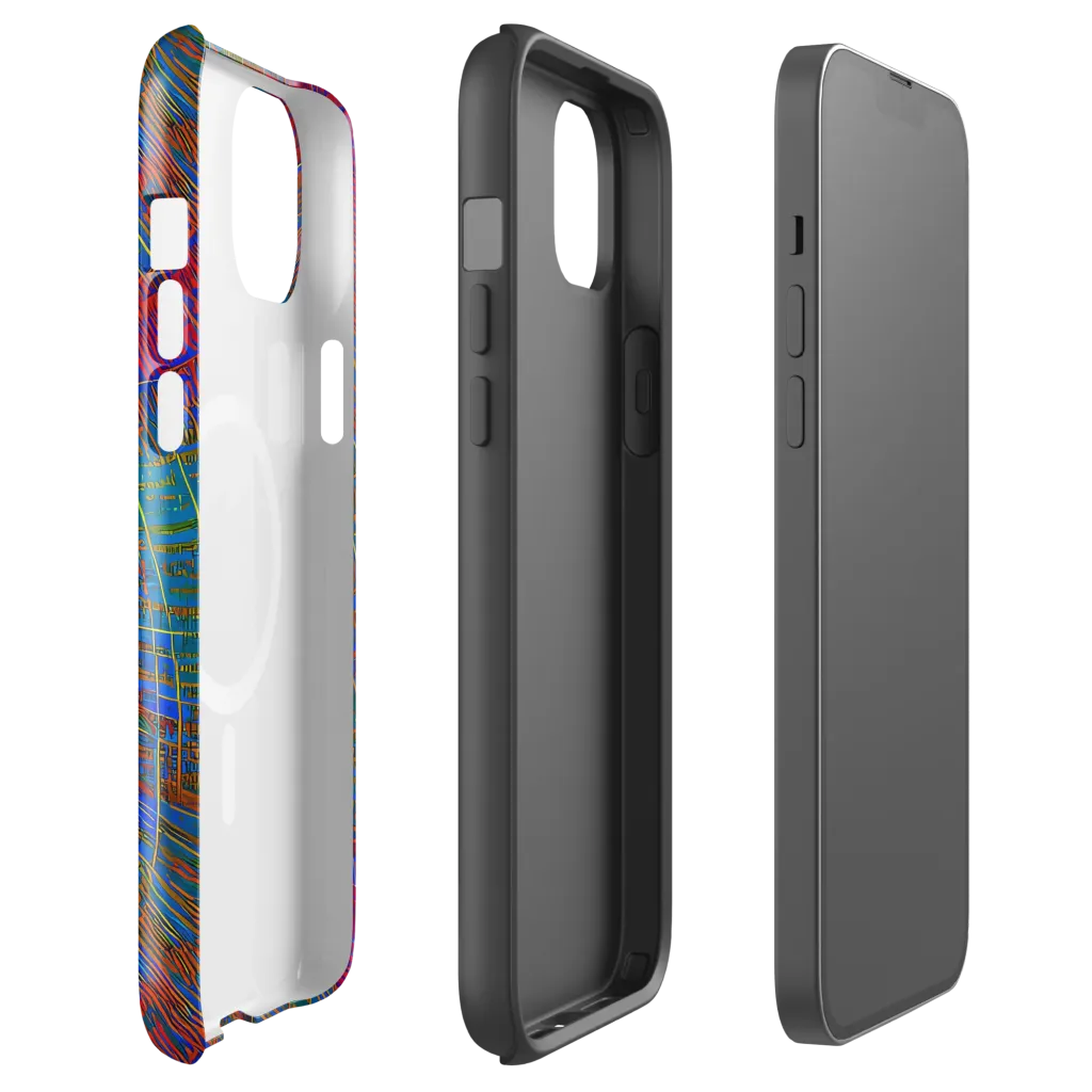 Electric Cartography on MagSafe Tough Case for iPhone® — Front