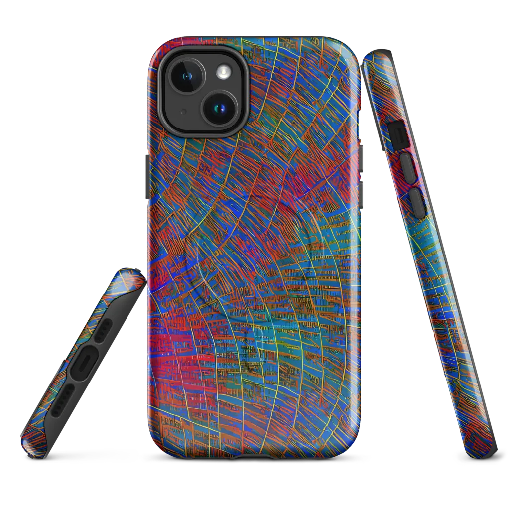 Electric Cartography on MagSafe Tough Case for iPhone® — Front