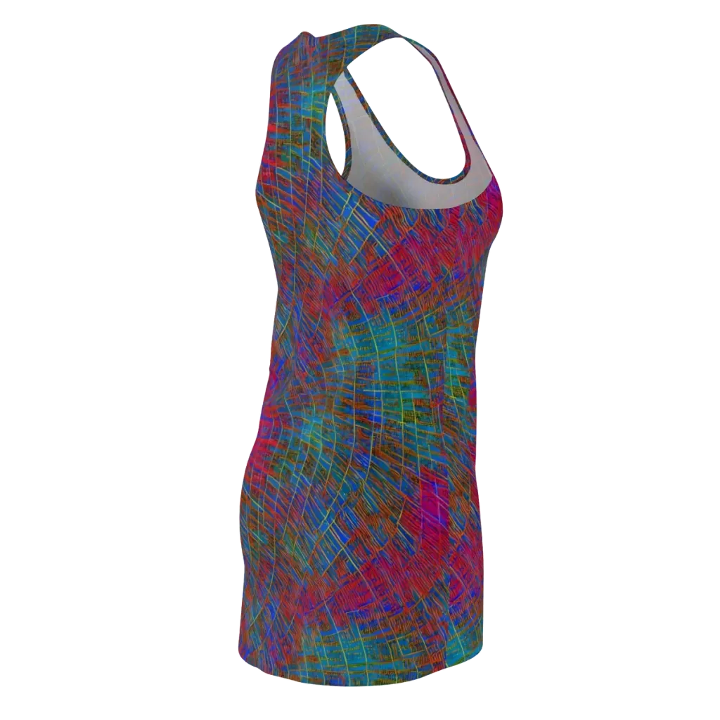 Electric Cartography on Racerback Dress — Back Side